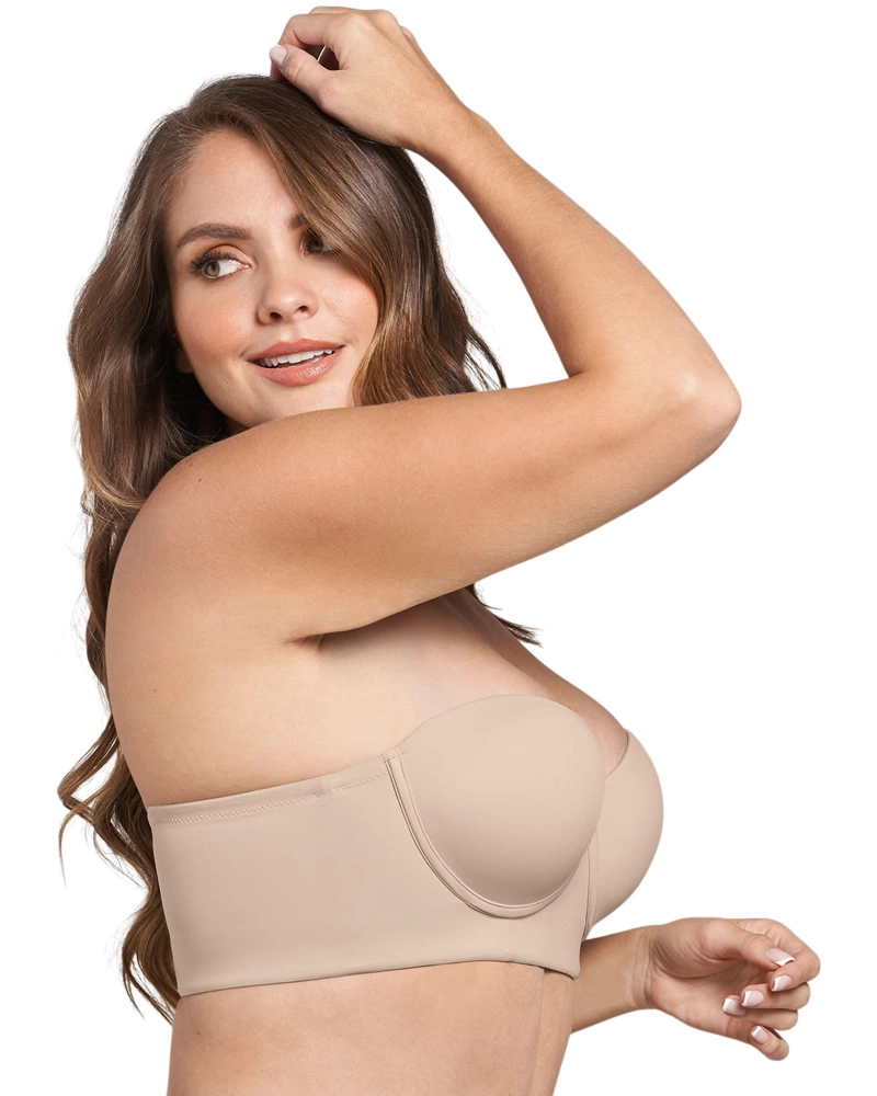 BUSTIER MUJER LEONISA 11911 STRAPLESS 360° DE PERFECCIÓN BEIGE - 5