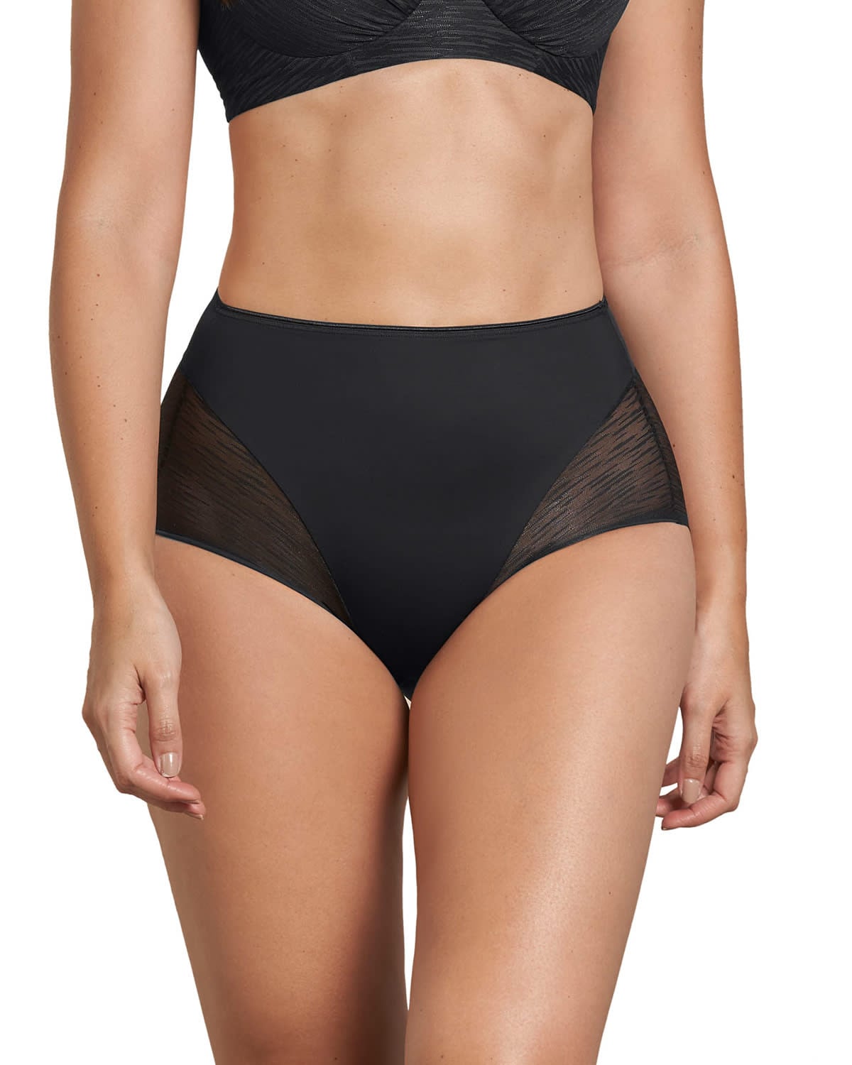 PANTIES MUJER LEONISA 12984 CALZÓN CONTROL MODERADO NEGRO - 1