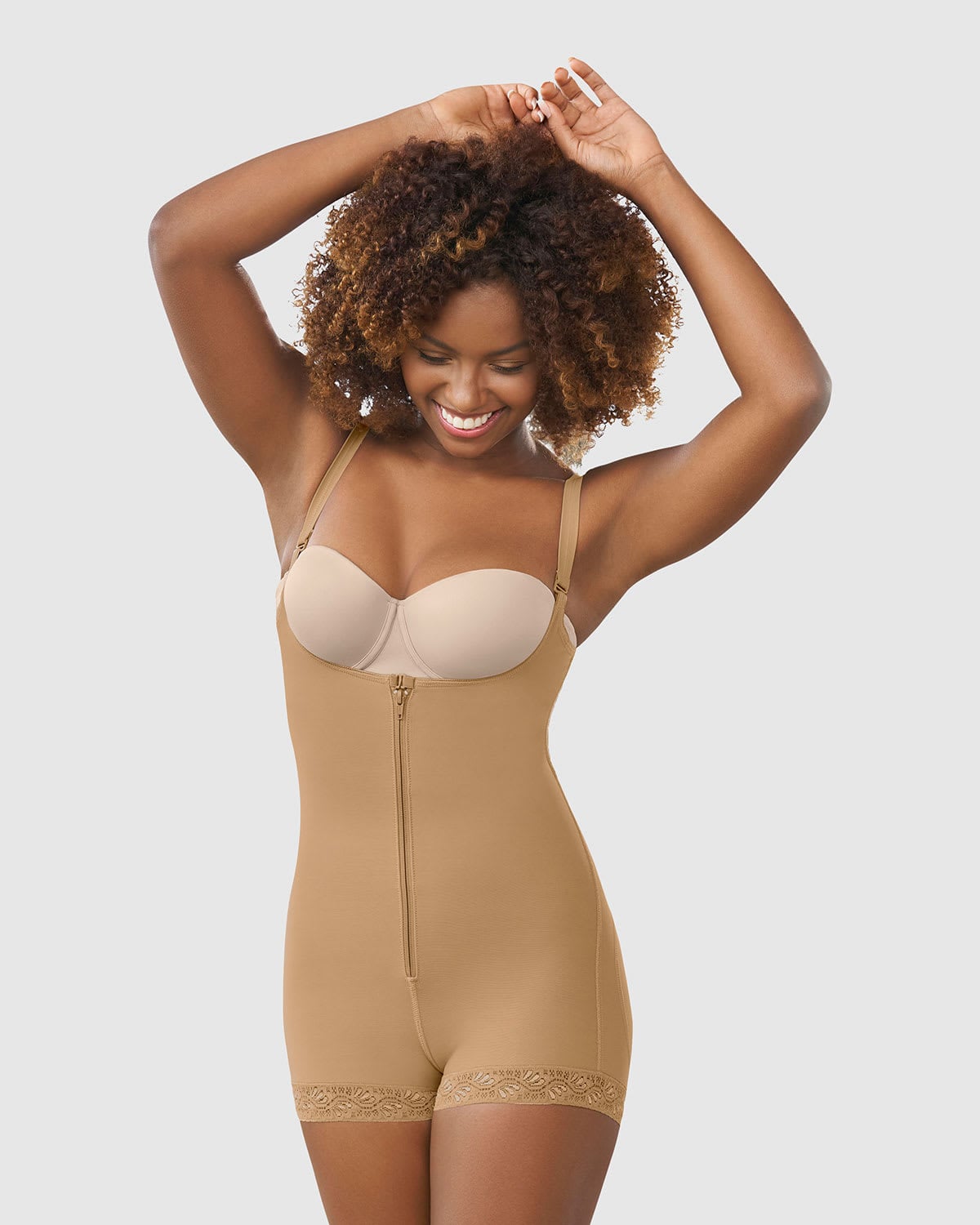 FAJAS MUJER LEONISA 018678N BODY CONTROL FUERTE CAFÉ - 5