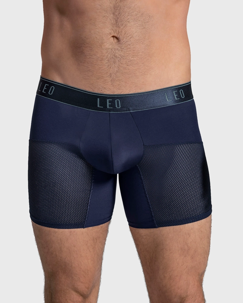 BÓXER HOMBRE LEONISA 033272N DEPORTIVO AZUL - 1