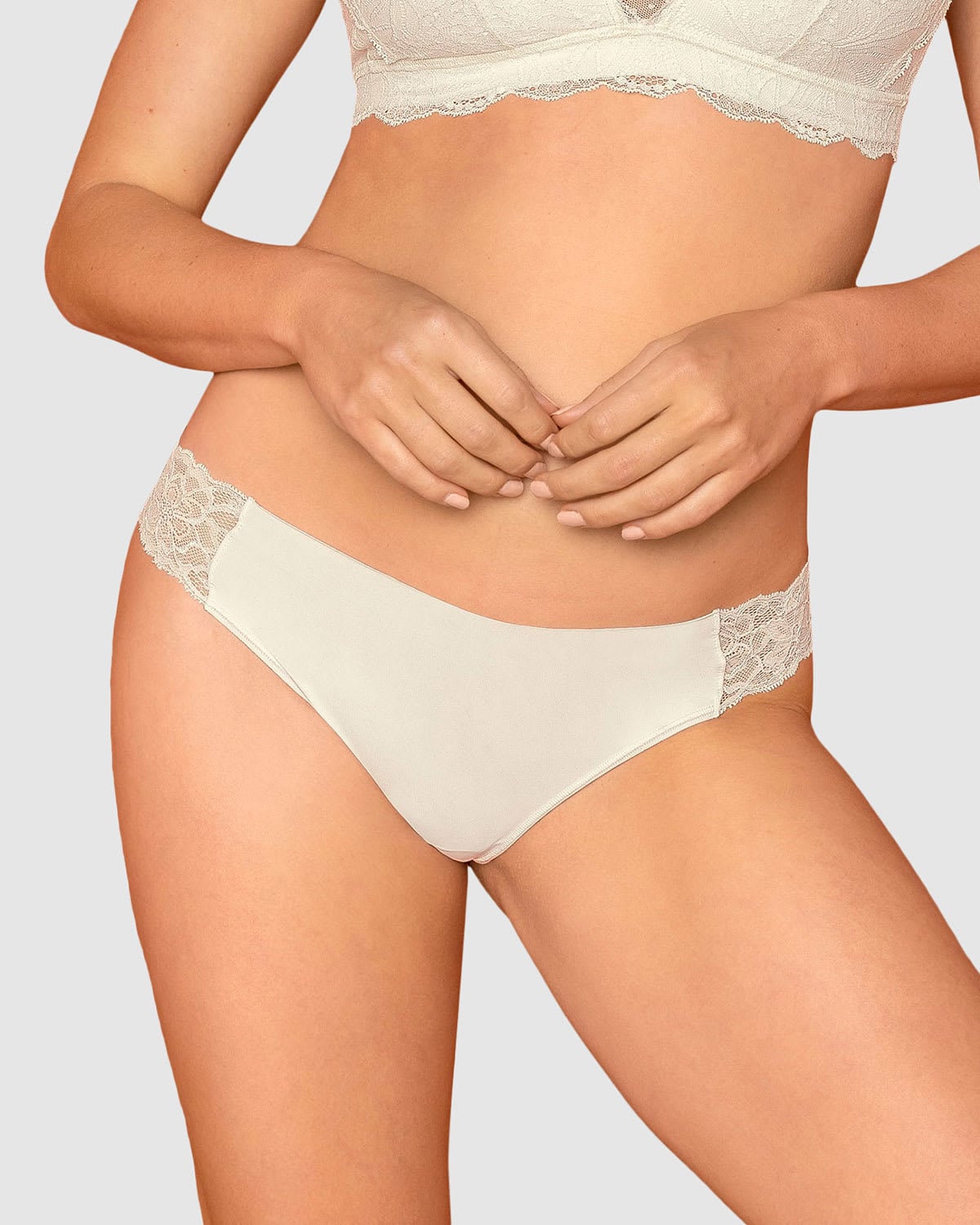 PANTIES MUJER LEONISA 12968 BRASILERO CREMA - 2