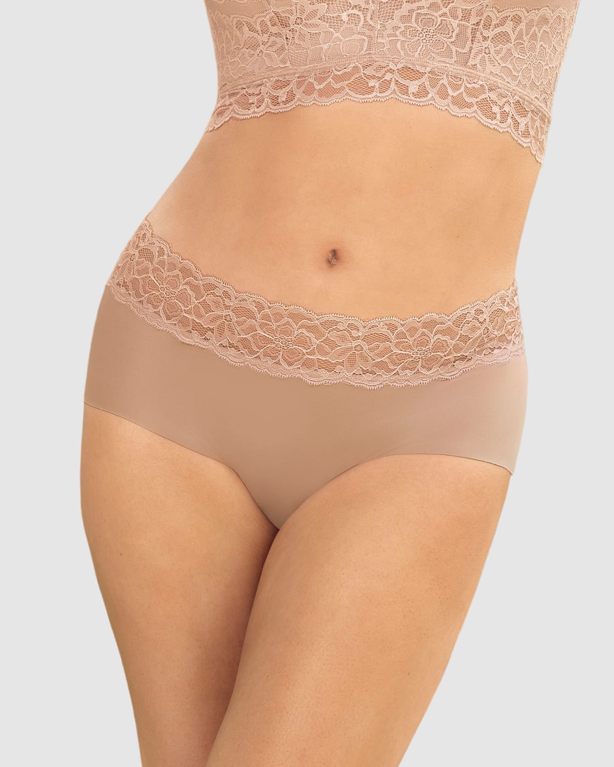 PANTIES MUJER LEONISA 12960 HIPSTERS Y CACHETEROS CAFÉ - 5
