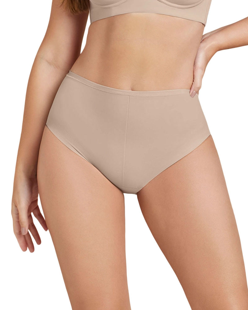 PANTIES MUJER LEONISA 12499 PANTY CONTROL SUAVE CAFÉ - 2