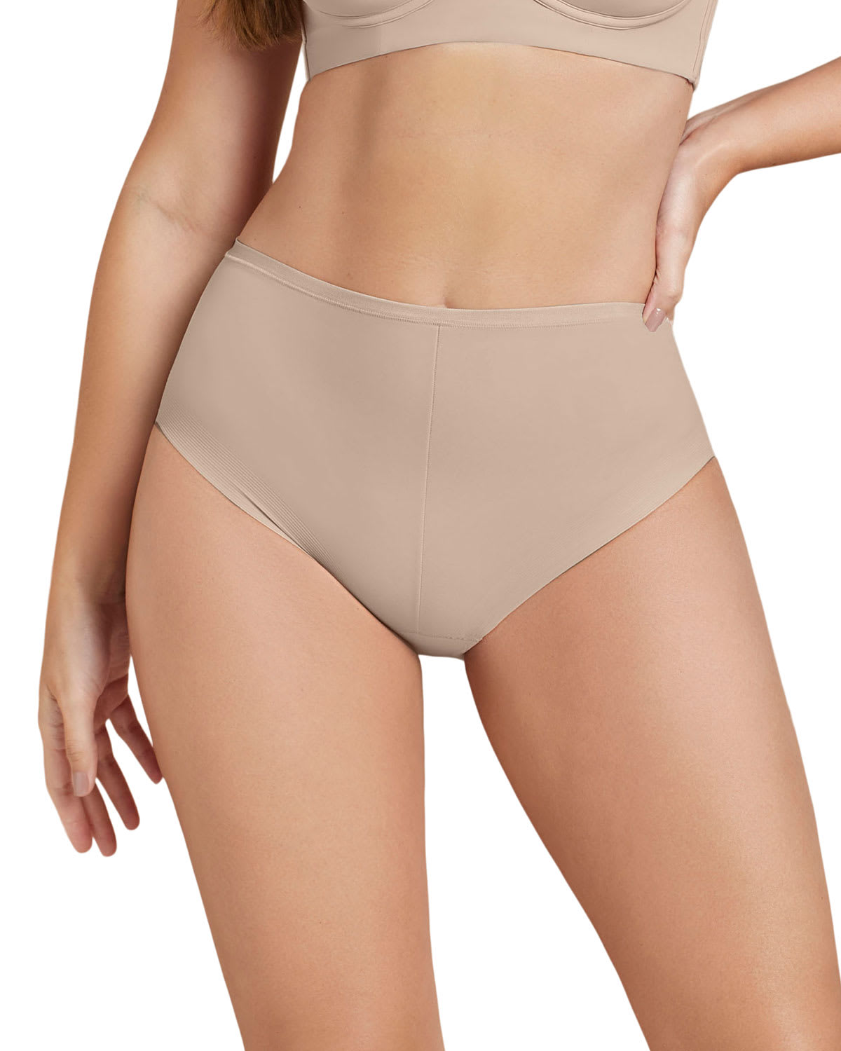 PANTIES MUJER LEONISA 12499 PANTY CONTROL SUAVE CAFÉ - 2