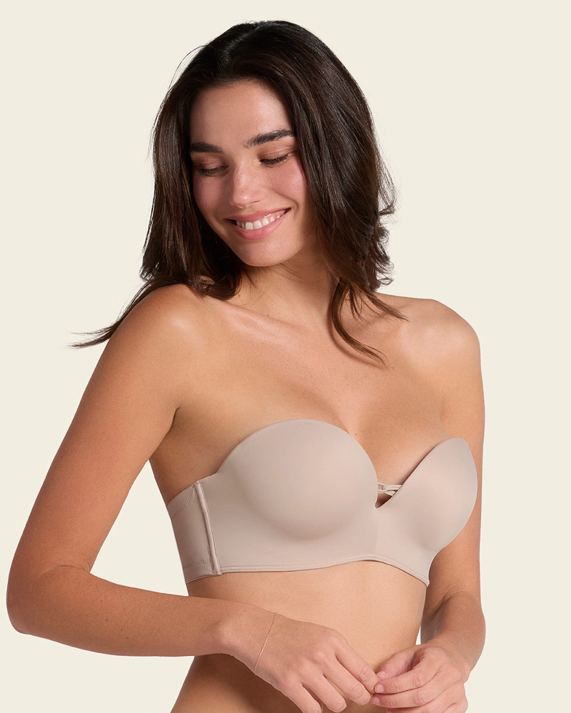 BRASIER MUJER LEONISA 11968 TRIPLE REALCE CAFÉ - 2