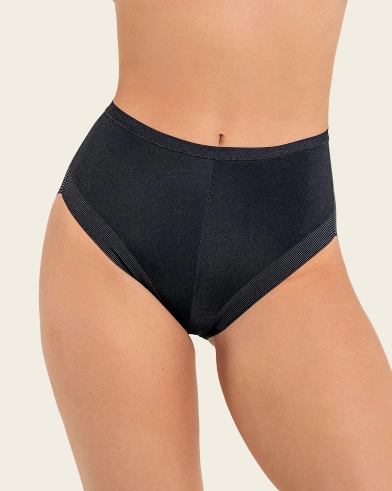 PANTIES MUJER LEONISA 12499 PANTY CONTROL SUAVE NEGRO - 1