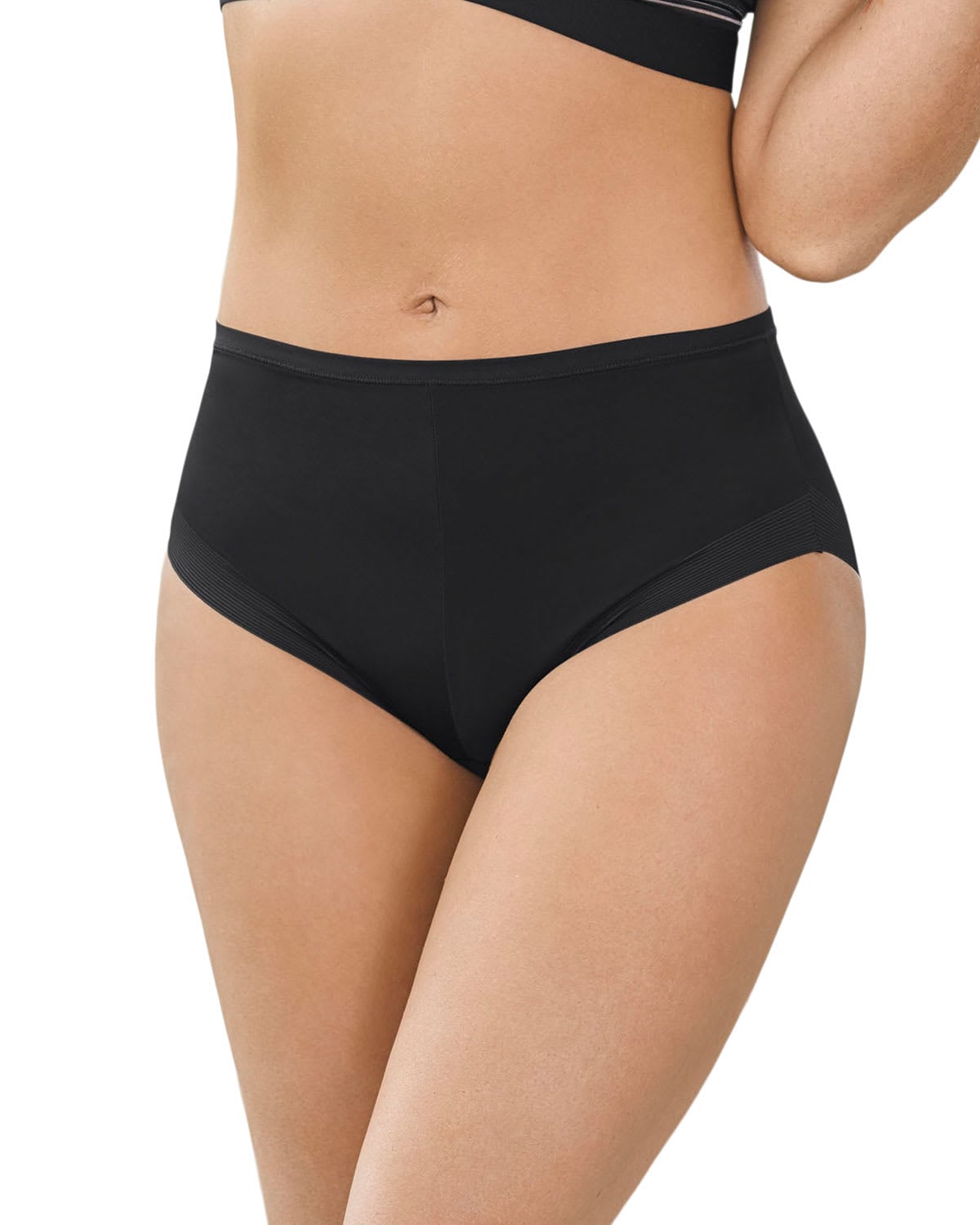 PANTIES MUJER LEONISA 12499 PANTY CONTROL SUAVE NEGRO - 1