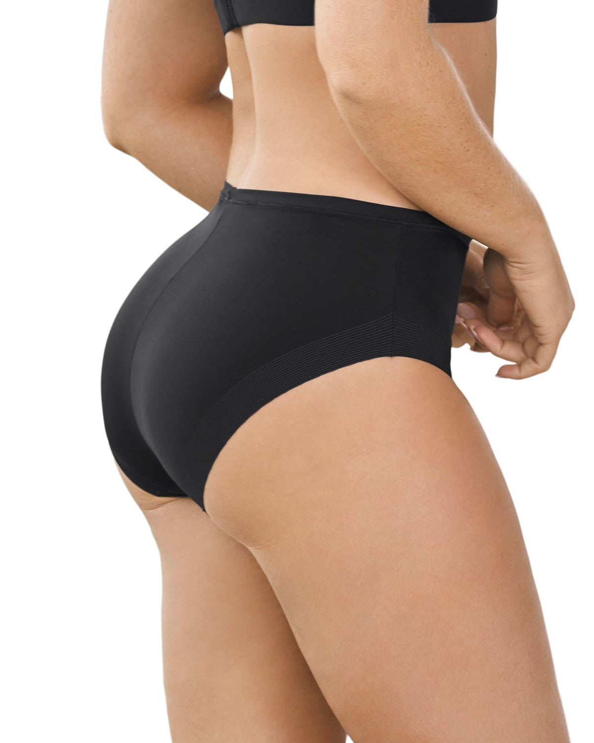 PANTIES MUJER LEONISA 12499 PANTY CONTROL SUAVE NEGRO - 2