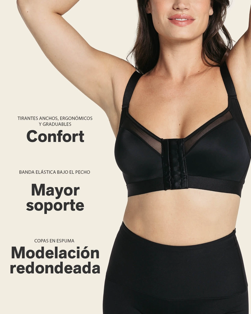 BRASIER MUJER LEONISA 11936 CONTROL NEGRO - 4
