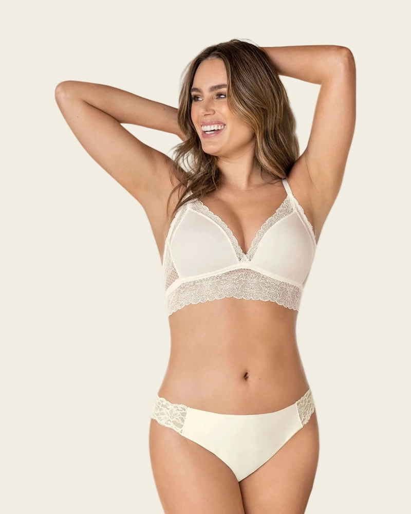 BRASIER MUJER LEONISA 91009 BRALETTE MARFIL - 3