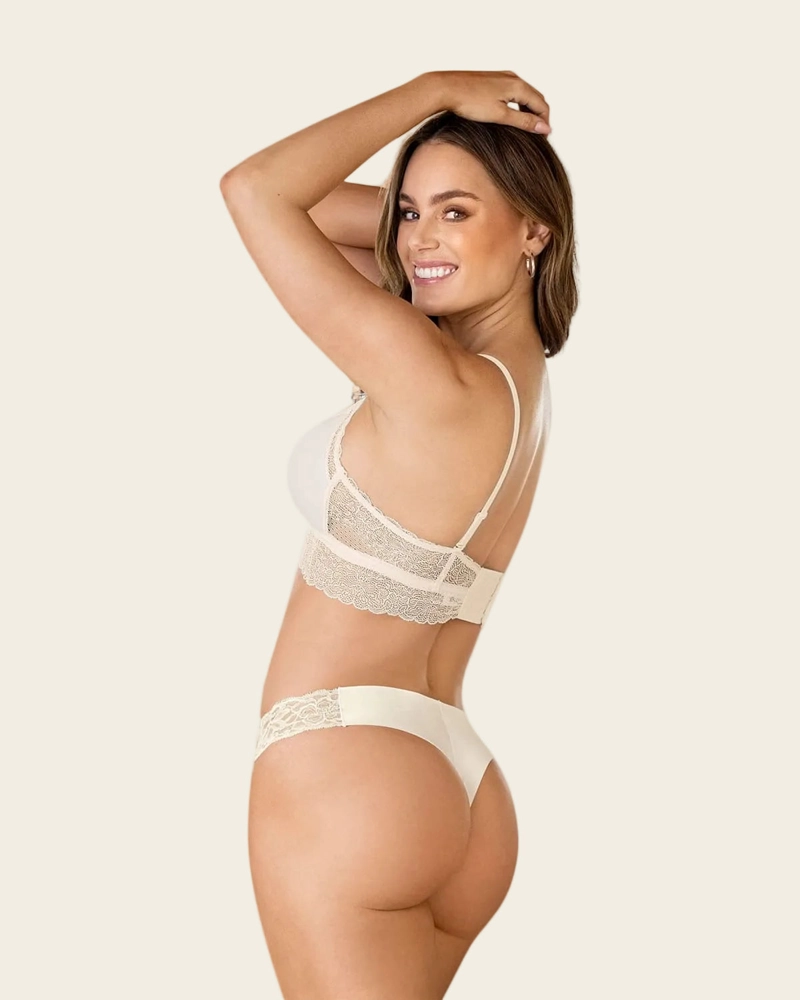 BRASIER MUJER LEONISA 91009 BRALETTE MARFIL - 4