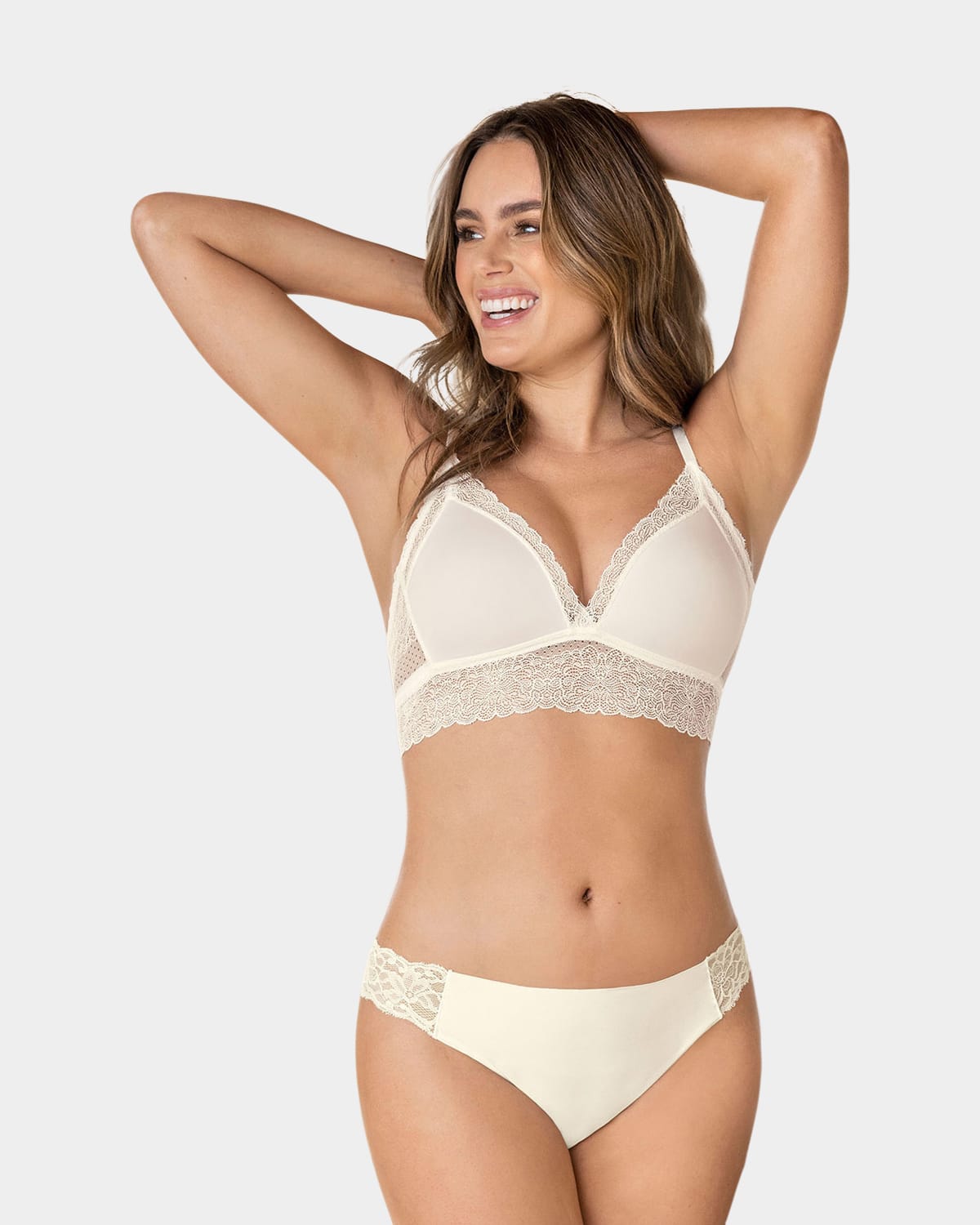 BRASIER MUJER LEONISA 91009 BRALETTE MARFIL - 4