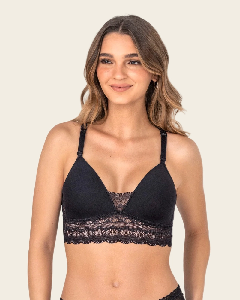 BRASIER MUJER LEONISA 11992 BRALETTE NEGRO - 1