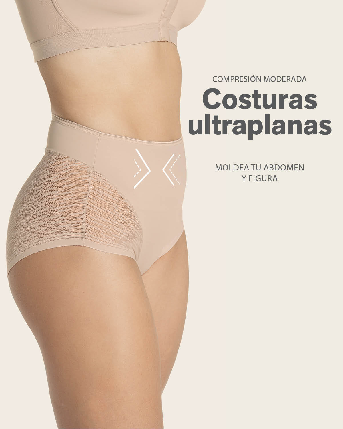 PANTIES MUJER LEONISA 12984 CALZÓN CONTROL MODERADO CAFÉ - 3
