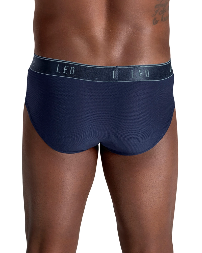 BÓXER HOMBRE LEONISA 33278 BRIEF DE ALTA TRANSPIRACIÓN EN MICROFIBRA USO DIARIO AZUL OSCURO - 6