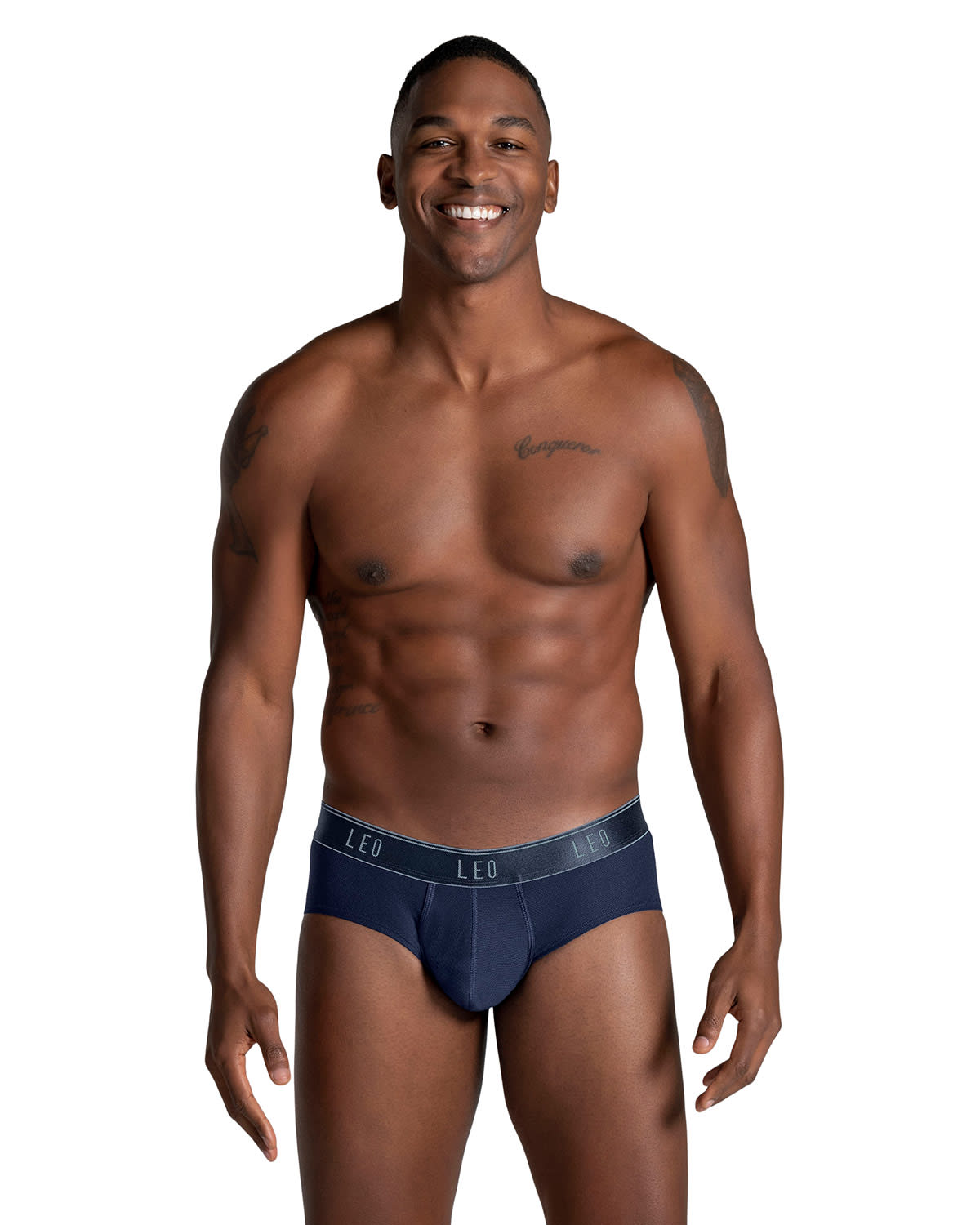 BÓXER HOMBRE LEONISA 33278 BRIEF DE ALTA TRANSPIRACIÓN EN MICROFIBRA USO DIARIO AZUL OSCURO - 7