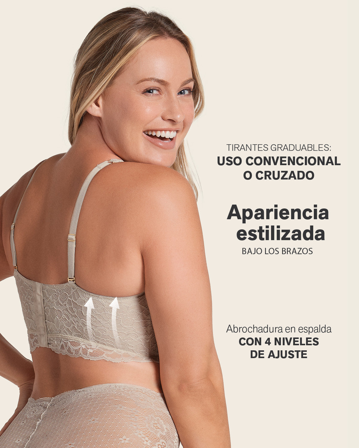 BRASIER MUJER LEONISA 91001 SOPORTE NEGRO - 3