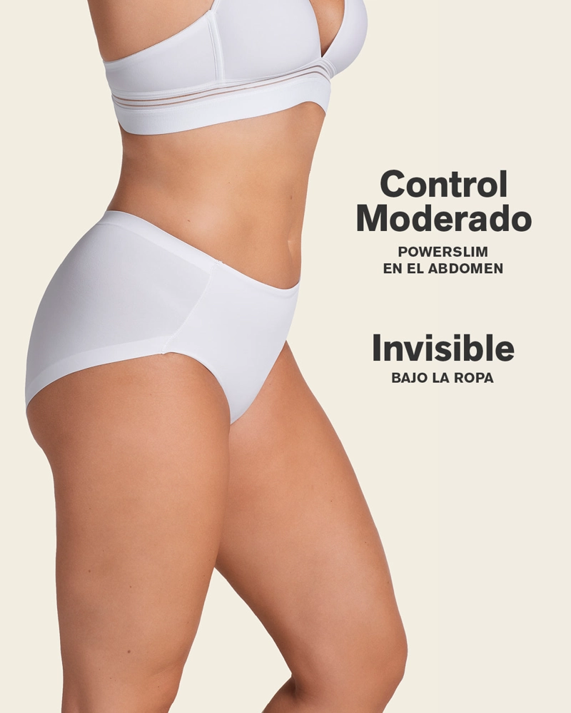FAJAS MUJER LEONISA 12715 PANTY CONTROL SUAVE BLANCO - 2