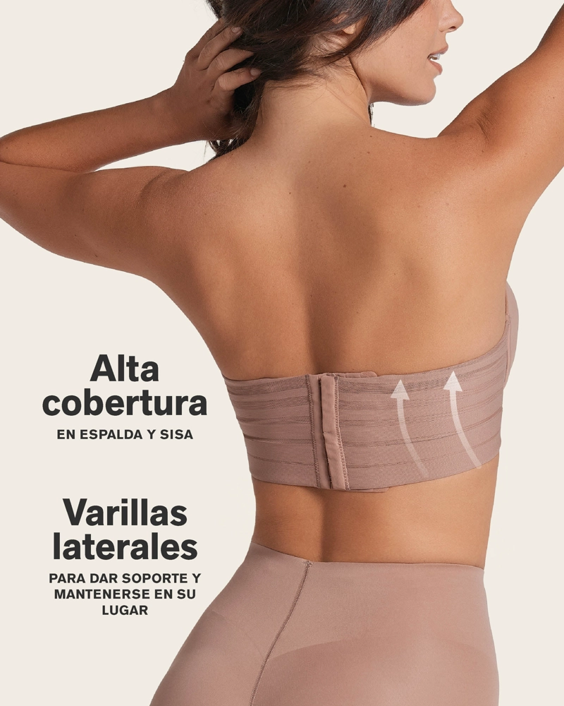 BRASIER MUJER LEONISA 11986 STRAPLESS BLANCO - 4