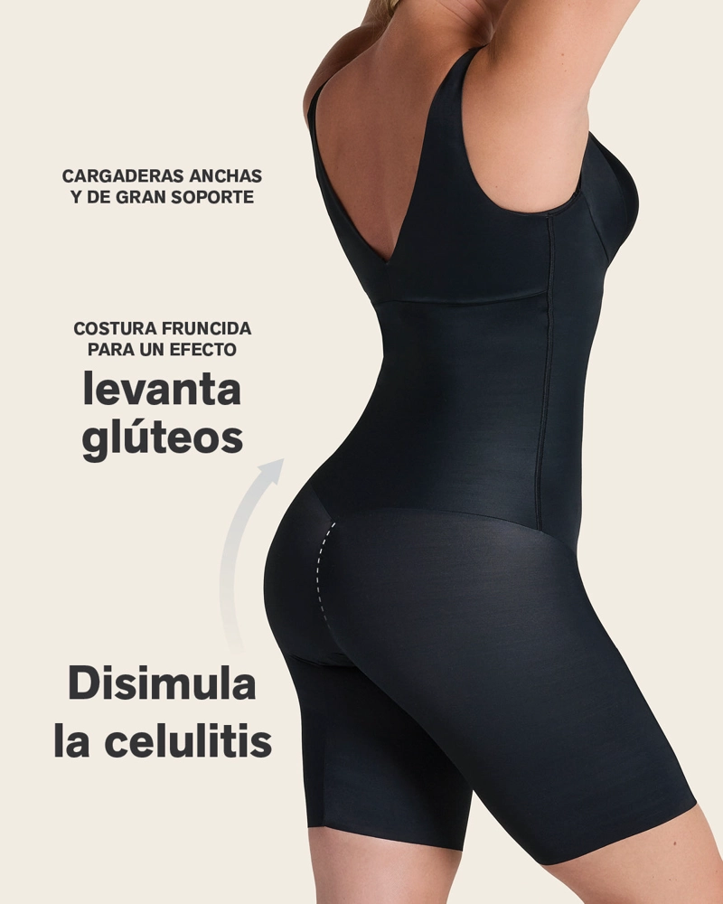 FAJAS MUJER LEONISA 18483 BODY CONTROL MODERADO NEGRO - 2