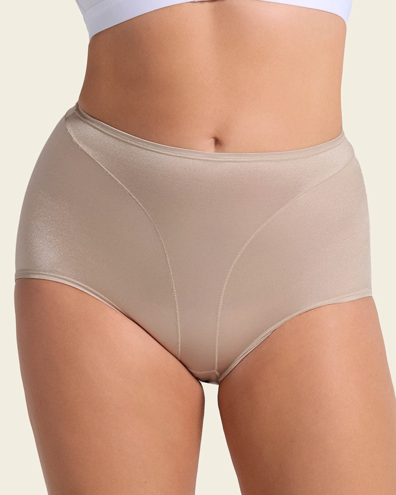 PANTIES MUJER LEONISA 1214 PANTY CONTROL SUAVE BEIGE - 1