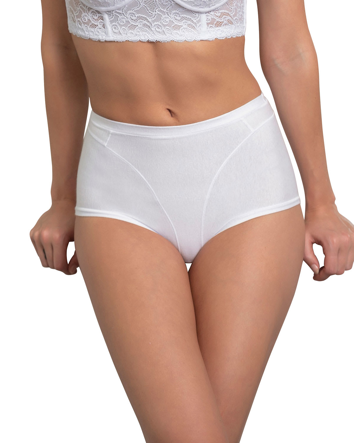 PANTIES MUJER LEONISA 1214 PANTY CONTROL SUAVE BLANCO - 1