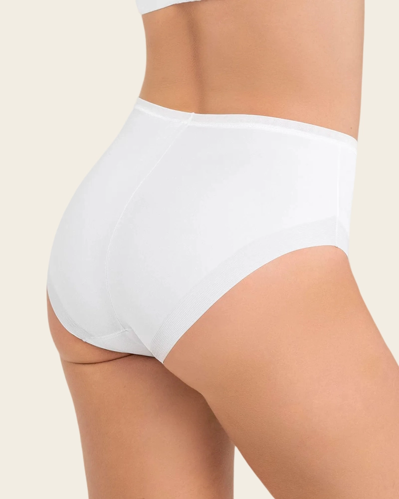 PANTIES MUJER LEONISA 12499 PANTY CONTROL SUAVE BLANCO - 6