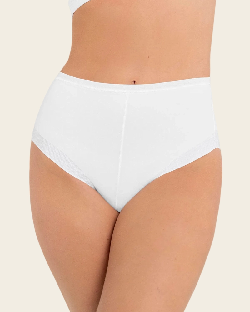 PANTIES MUJER LEONISA 12499 PANTY CONTROL SUAVE BLANCO - 7
