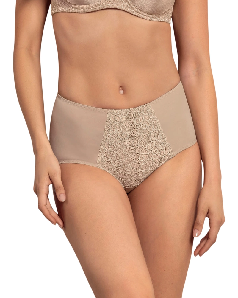 PANTIES MUJER LEONISA 72221 PANTY CONTROL SUAVE BEIGE - 1