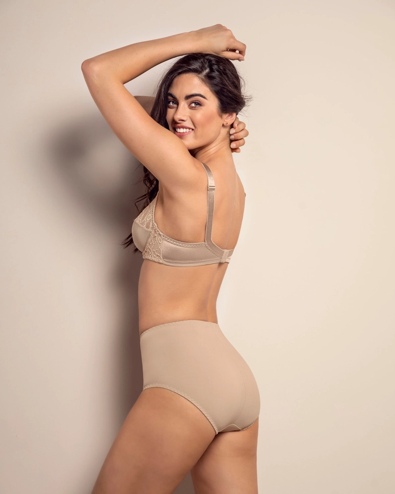 PANTIES MUJER LEONISA 72221 PANTY CONTROL SUAVE BEIGE - 3