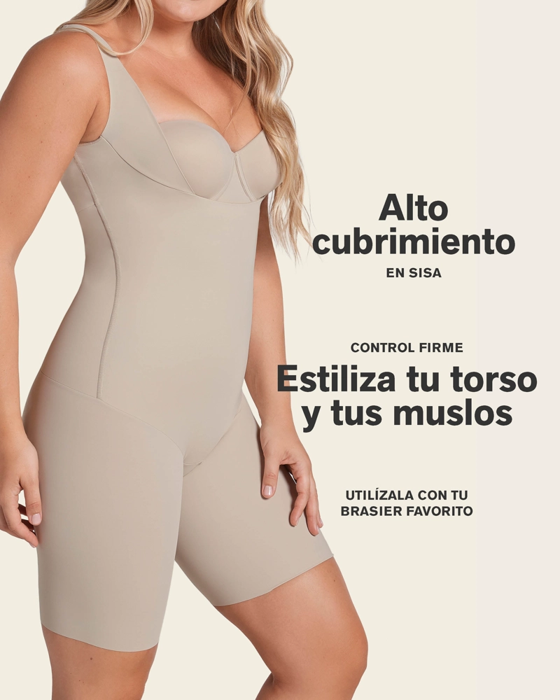 FAJAS MUJER LEONISA 18483 BODY CONTROL MODERADO CAFÉ - 3