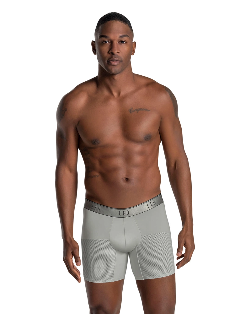 BÓXER HOMBRE LEONISA 033272N DEPORTIVO GRIS CLARO - 1