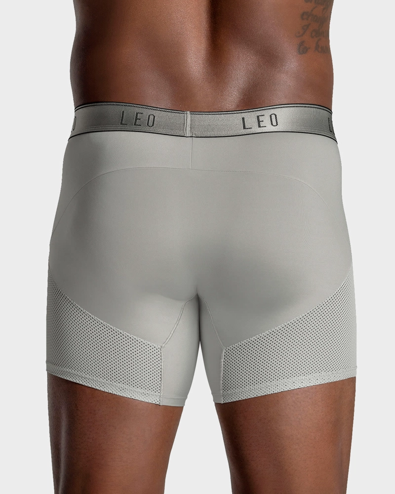 BÓXER HOMBRE LEONISA 033272N DEPORTIVO GRIS CLARO - 2