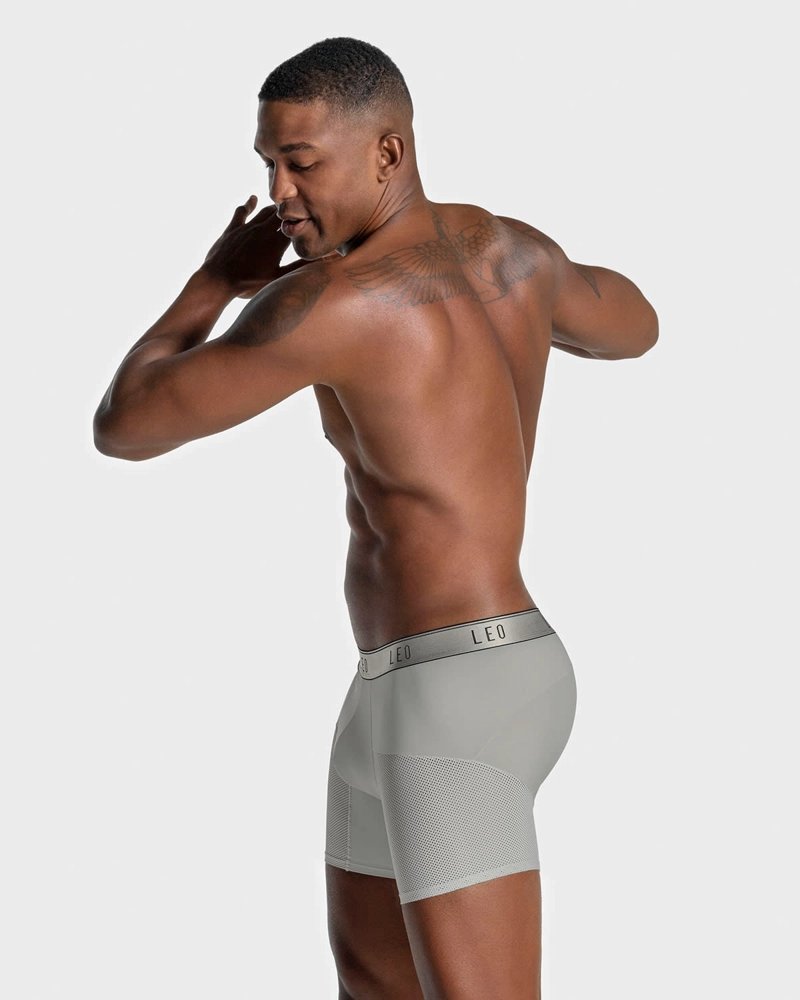 BÓXER HOMBRE LEONISA 033272N DEPORTIVO GRIS CLARO - 4