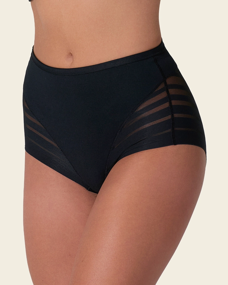 PANTIES MUJER LEONISA 12903 PANTY CONTROL SUAVE NEGRO - 1