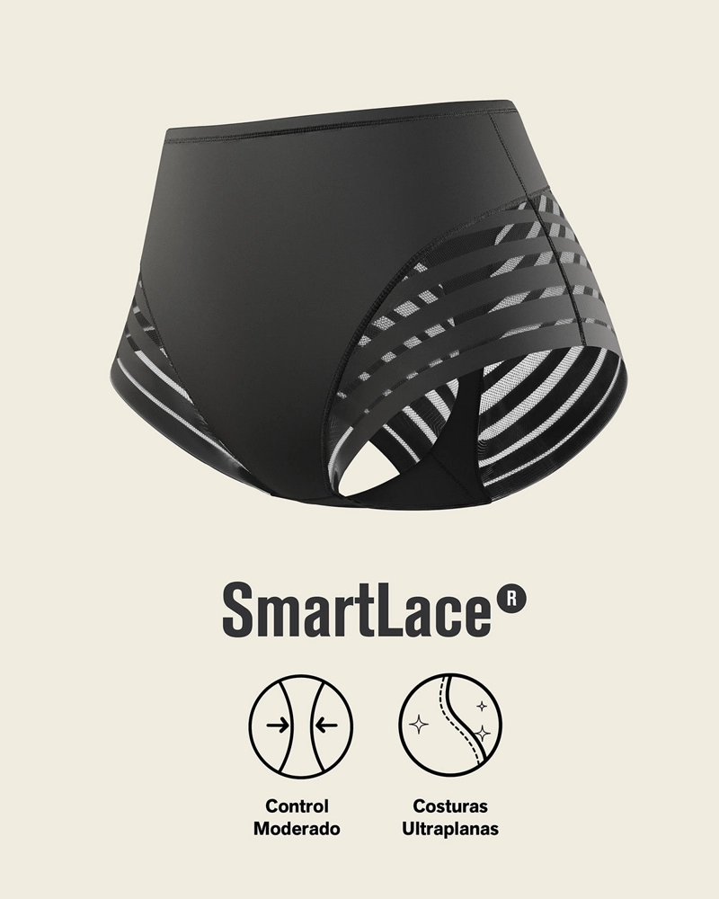 PANTIES MUJER LEONISA 12903 PANTY CONTROL SUAVE NEGRO - 6