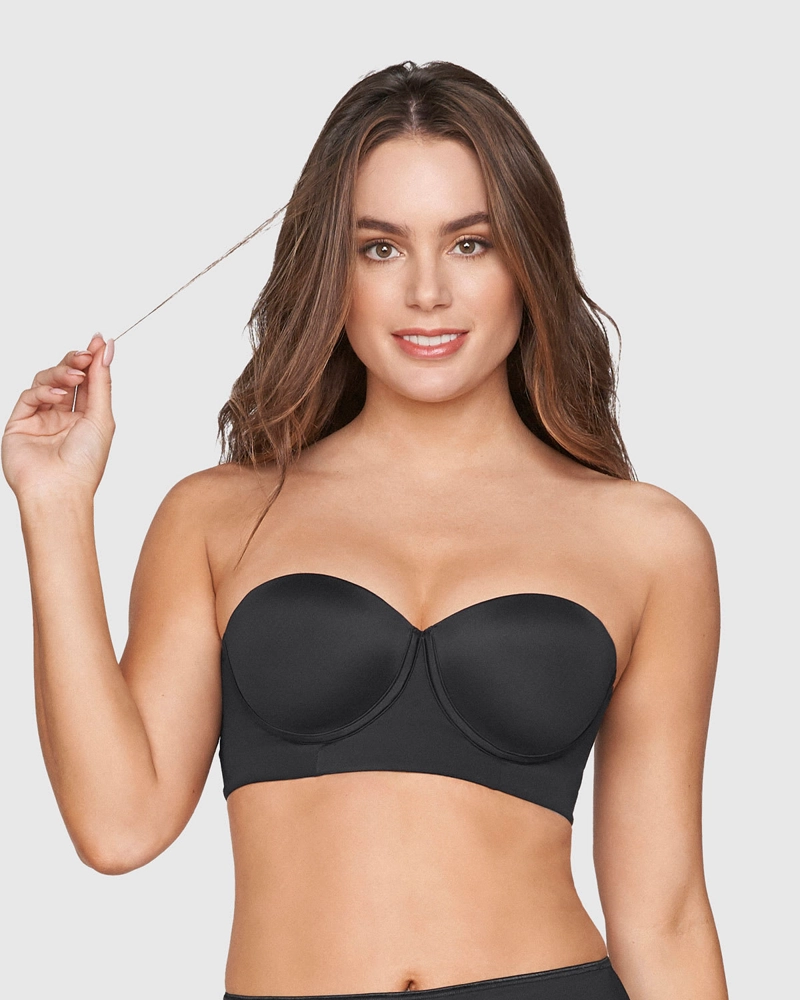 BUSTIER MUJER LEONISA 11911 STRAPLESS 360° DE PERFECCIÓN NEGRO - 1