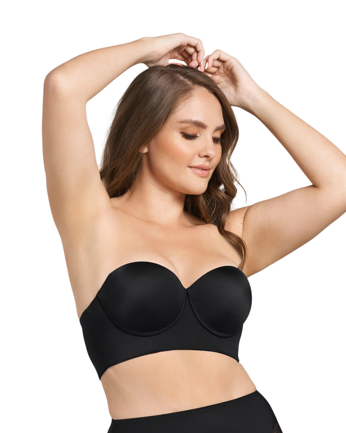BUSTIER MUJER LEONISA 11911 STRAPLESS 360° DE PERFECCIÓN NEGRO - 1