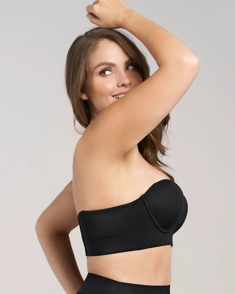 BUSTIER MUJER LEONISA 11911 STRAPLESS 360° DE PERFECCIÓN NEGRO - 4