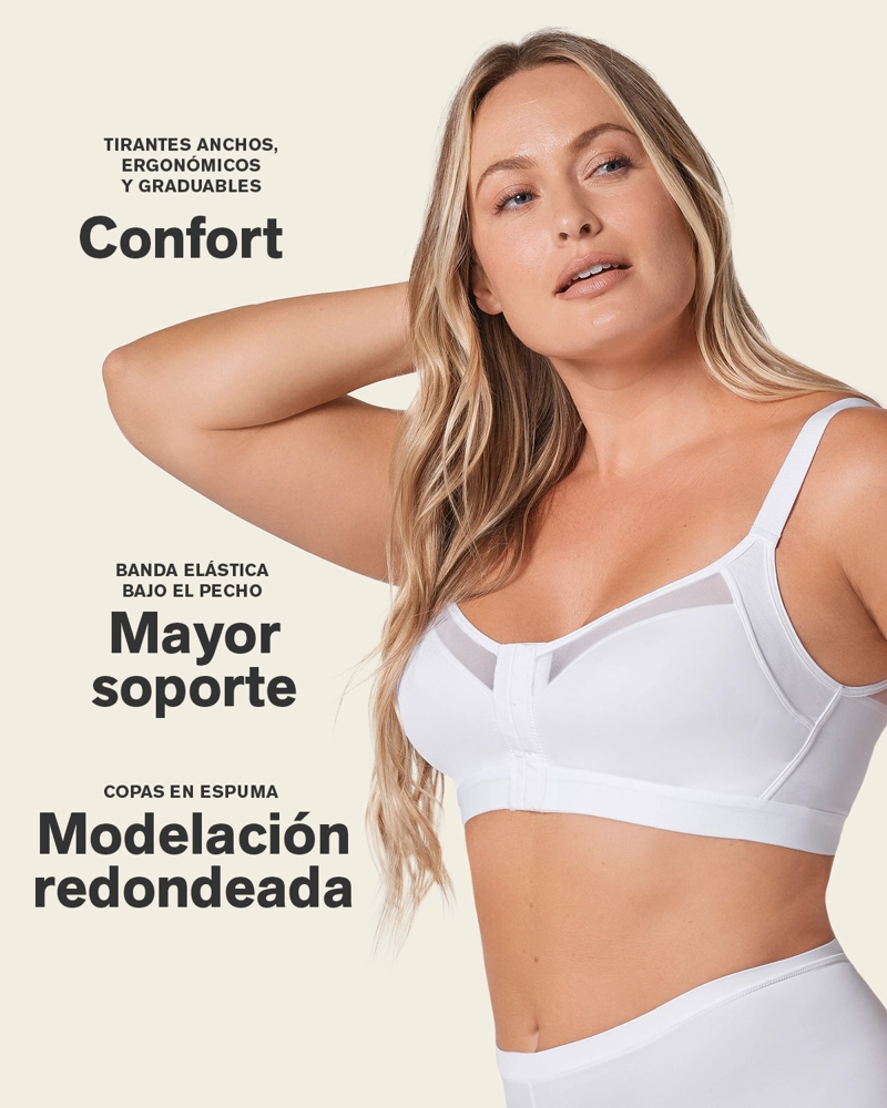 BRASIER MUJER LEONISA 11936 CONTROL BLANCO - 4