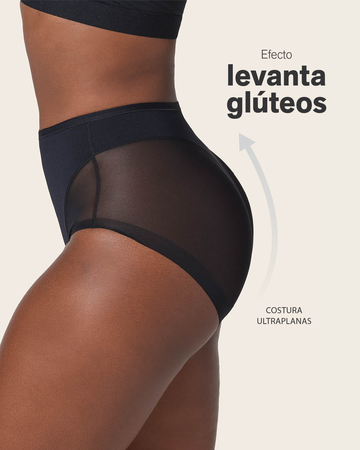 PANTIES MUJER LEONISA 12657 PANTY CONTROL SUAVE NEGRO - 4