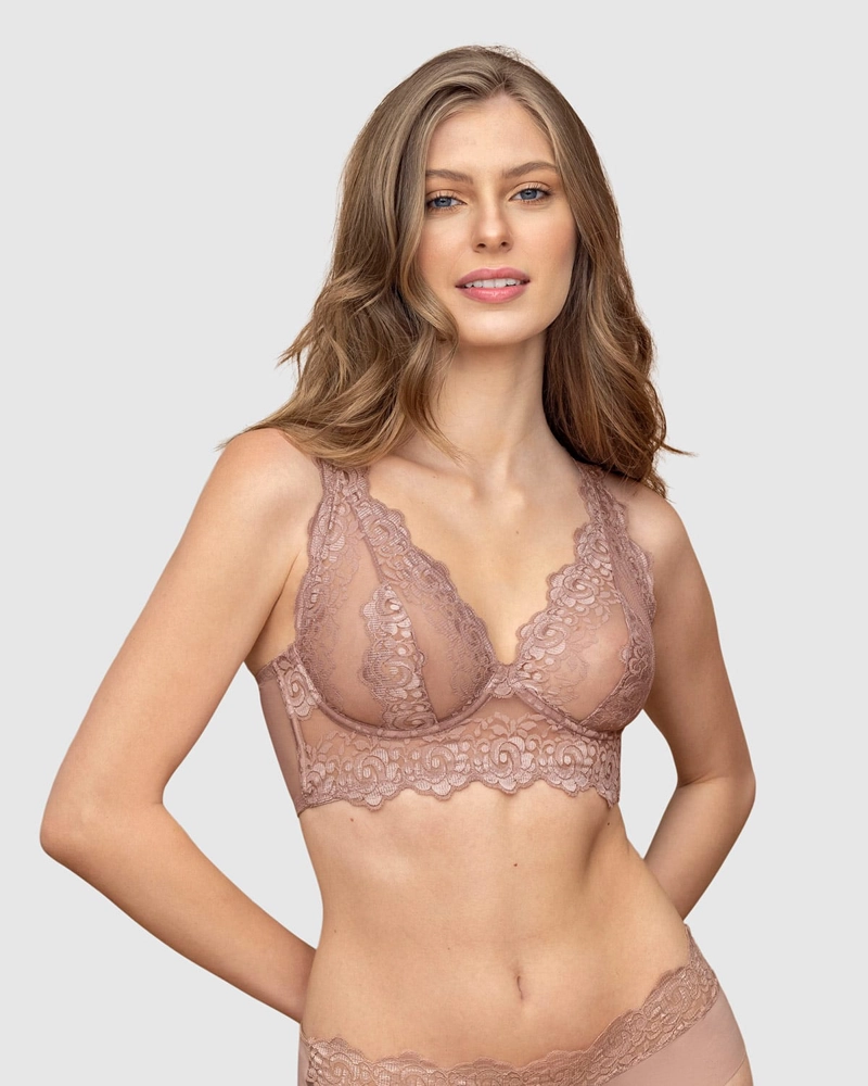 SOSTE N TIPO BRALETTE EN ENCAJE Y TRANSPARENCIAS 011967 - 1