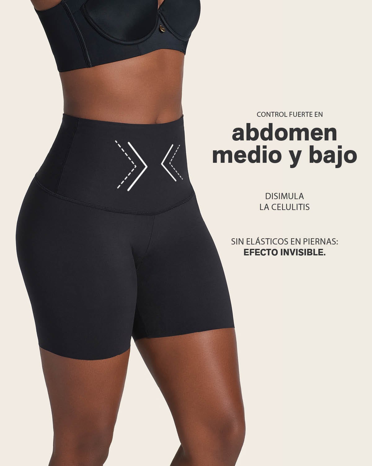 SHORT MUJER LEONISA 12925 CONTROL DE ABDOMEN Y CINTURA QUE DISIMULA LA CELULITIS NEGRO - 3