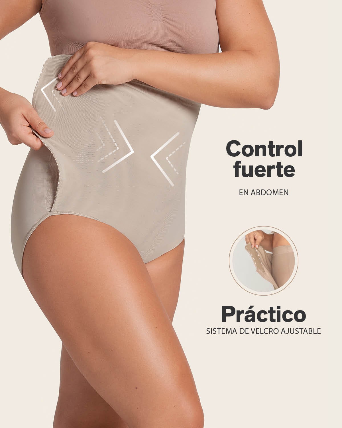 CALZÓN FAJA MUJER LEONISA 12885 POSTPARTO CON MAYOR CUBRIMIENTO DE ABDOMEN BEIGE - 3