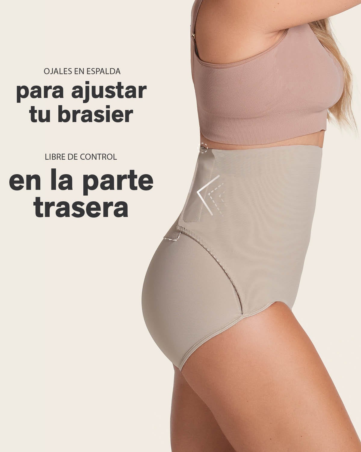 CALZÓN FAJA MUJER LEONISA 12885 POSTPARTO CON MAYOR CUBRIMIENTO DE ABDOMEN BEIGE - 4