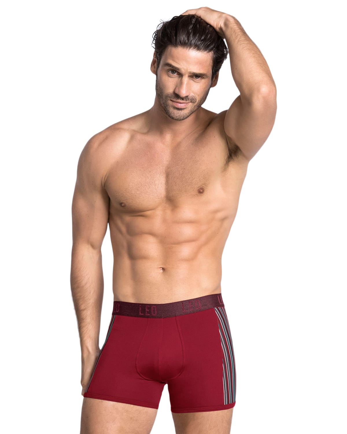 BOXER CORTO CON TECNOLOGIA DE AJUSTE PERFECTO EN MICROFIBRA 033127 GUINDA - 5