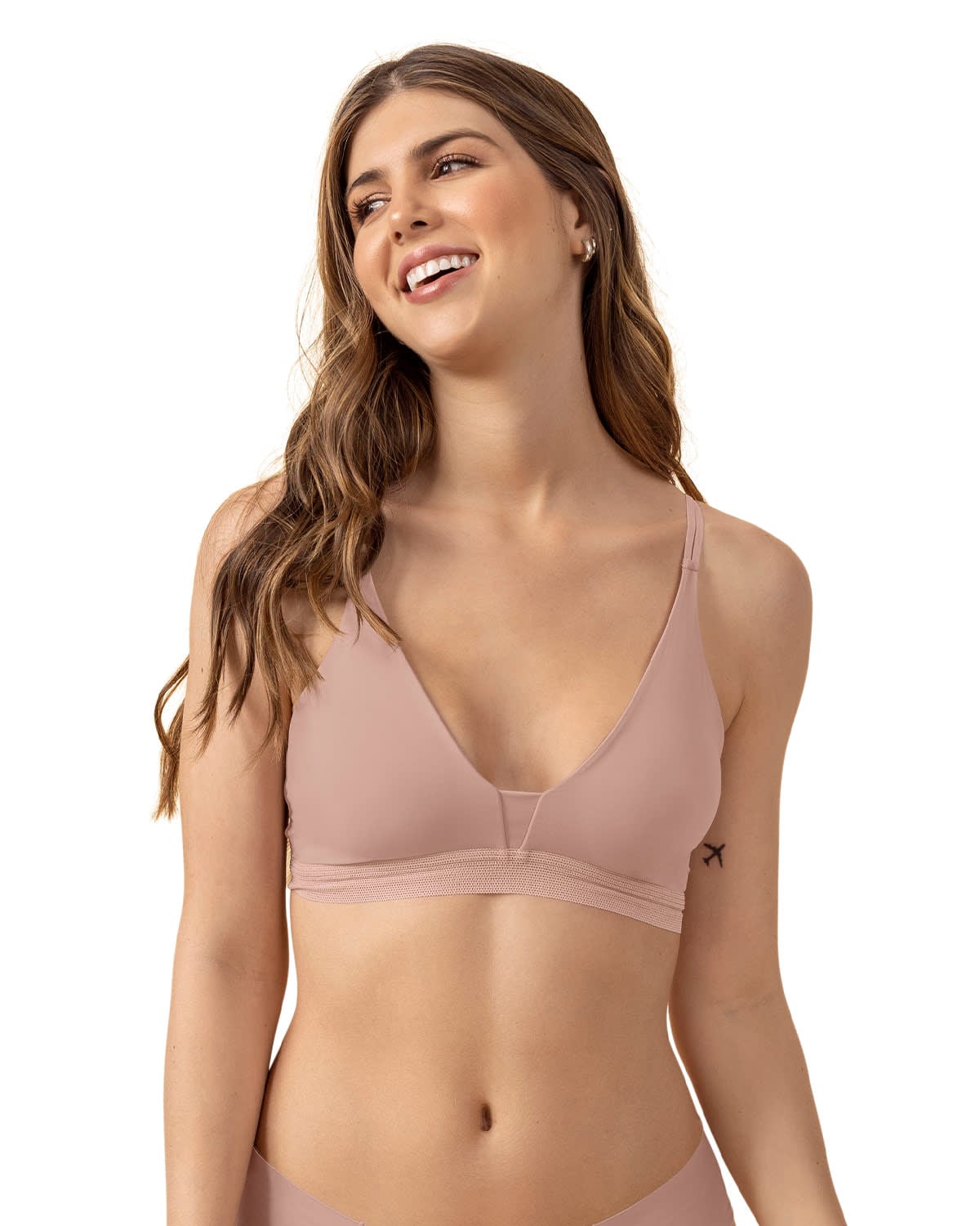 BRALETTE MUJER LEONISA 91030 TIPO TOP ULTRA CÓMODO Y LIVIANO ROSA - 1
