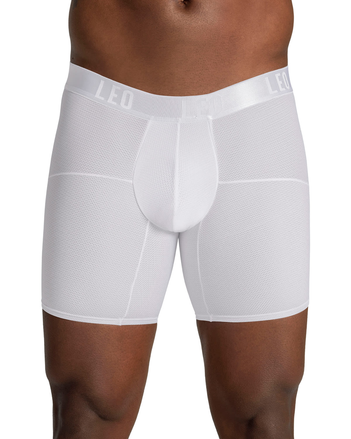 BÓXER HOMBRE LEONISA 33300 MEDIO DISEÑO ERGONÓMICO ULTRAFRESCO Y CÓMODO EN MICROFIBRA BLANCO - 1