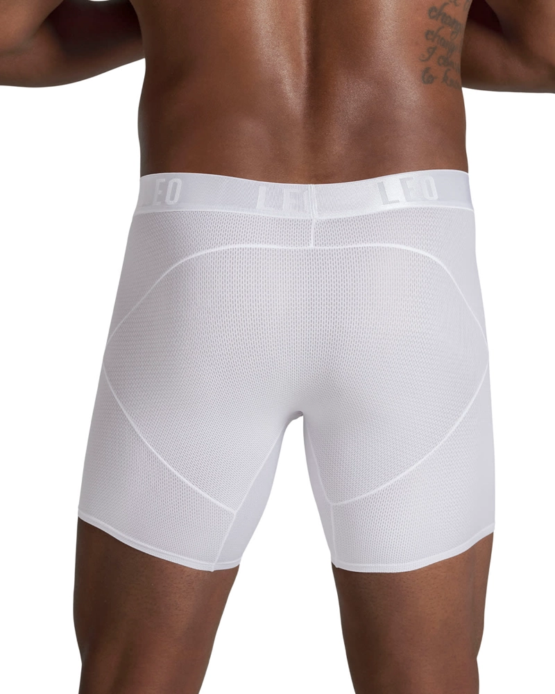 BÓXER HOMBRE LEONISA 33300 MEDIO DISEÑO ERGONÓMICO ULTRAFRESCO Y CÓMODO EN MICROFIBRA BLANCO - 2