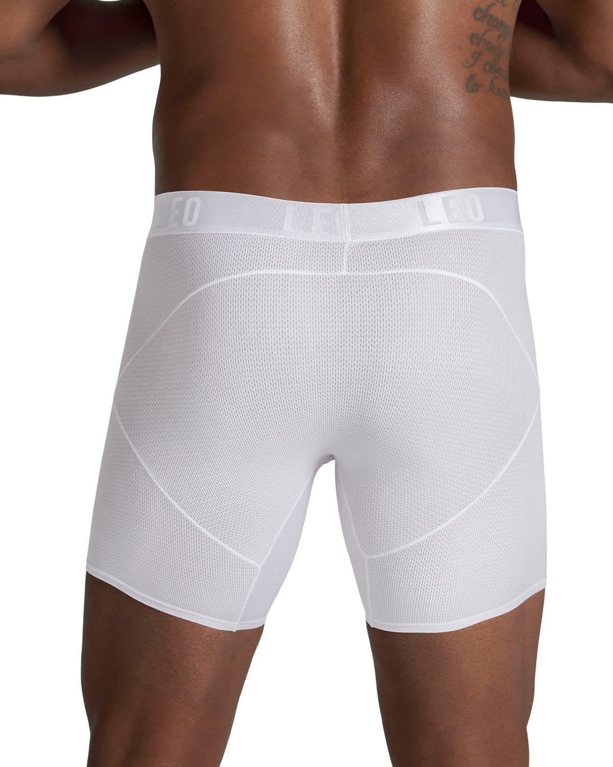 BÓXER HOMBRE LEONISA 33300 MEDIO DISEÑO ERGONÓMICO ULTRAFRESCO Y CÓMODO EN MICROFIBRA BLANCO - 2